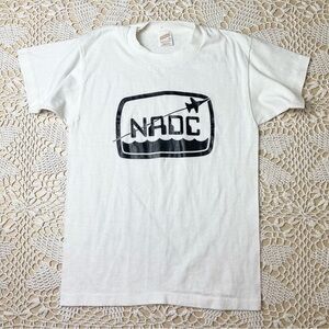 Vintage 1980s Sportswear Youth L 14-16 NADC Graphic Print Single Stitch Tee